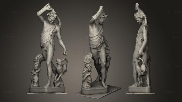 Статуи античные и исторические Сатир с пантерой